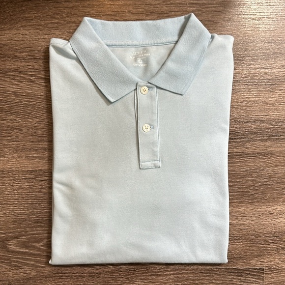 J. CREW | Flex Piqué Polo | Mens | Large | Baby Blue - Picture 2 of 4
